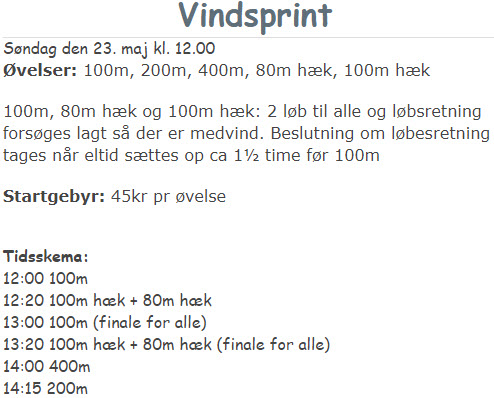 Vindsprint 23 maj